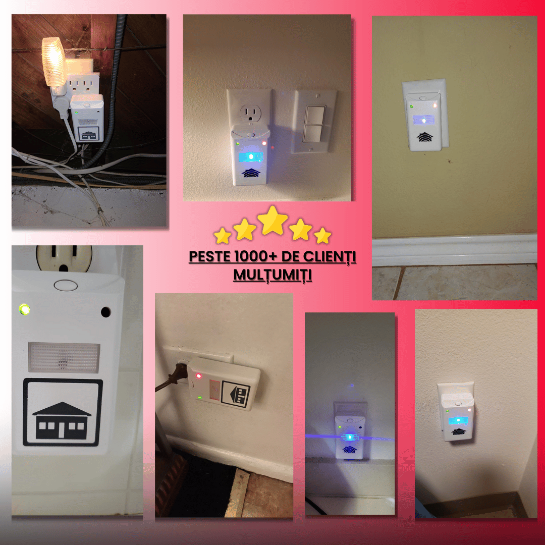 Dispozitiv cu ultrasunete anti-insecte și rozătoare