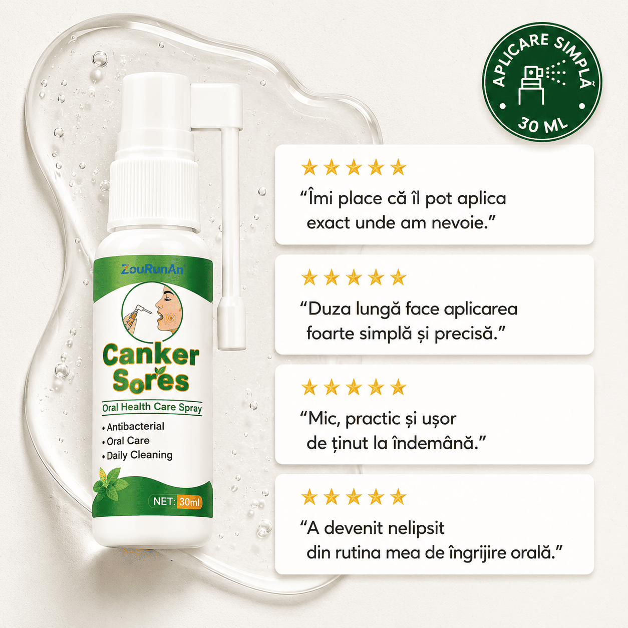 Spray Oral pentru Afte și Disconfort Bucal