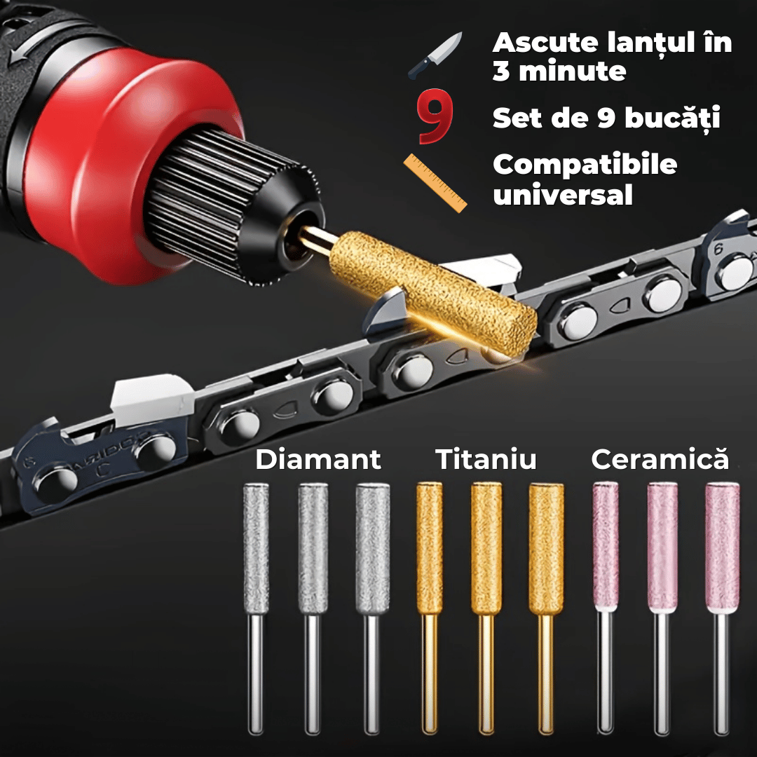 Set 9 Capete pentru Ascuțit Drujba