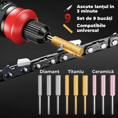 Set 9 Capete pentru Ascuțit Drujba