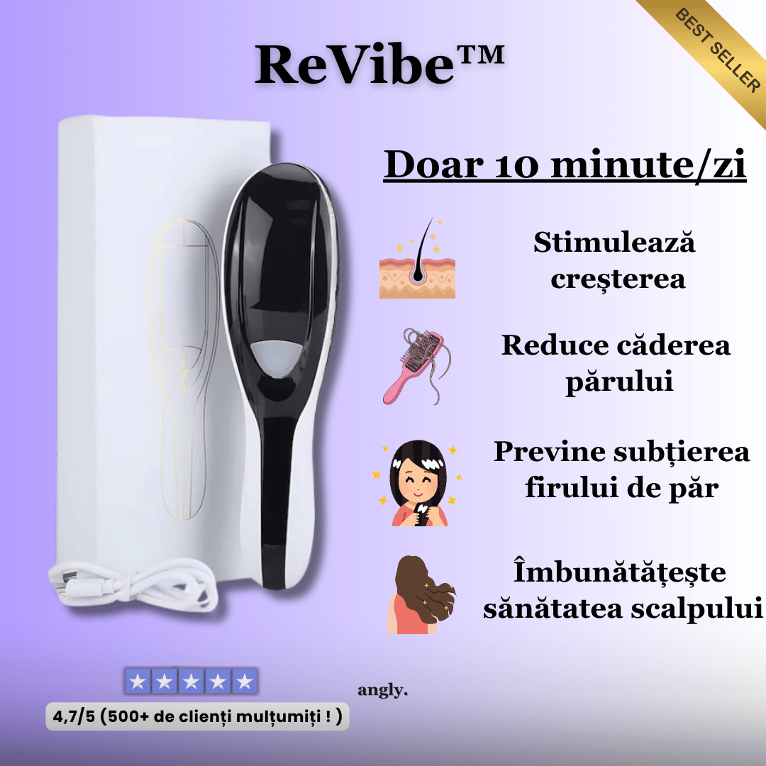 Perie pentru stimularea creșterii părului - ReVibe™