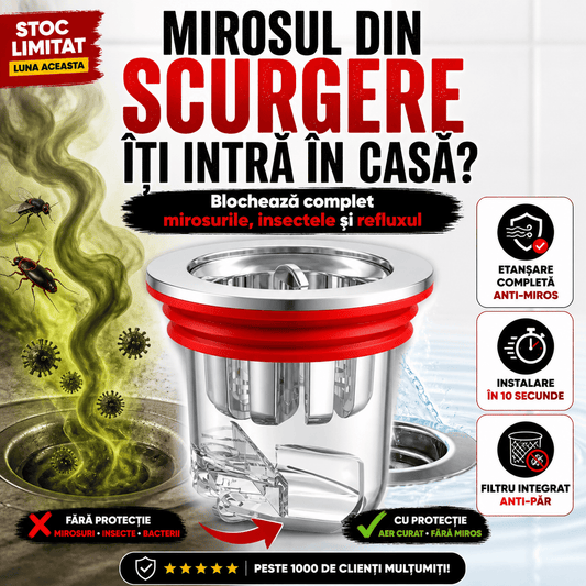 Clapetă anti-miros cu FILTRU