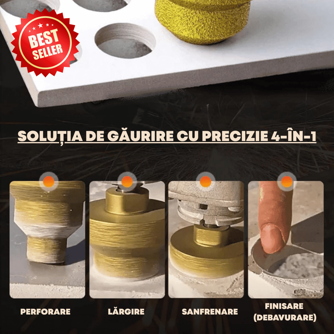 Burghiu treptat cu diamant M14 - ChamferX™