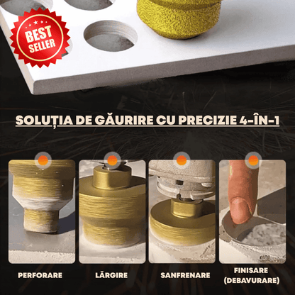 Burghiu treptat cu diamant M14 - ChamferX™