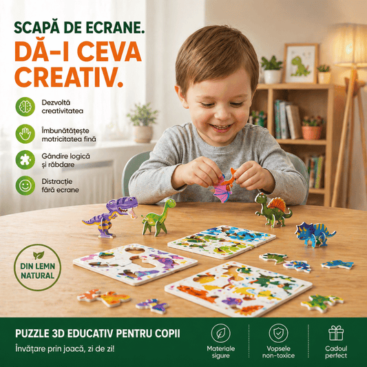 Set 25 Puzzle 3D Educativ pentru Copii