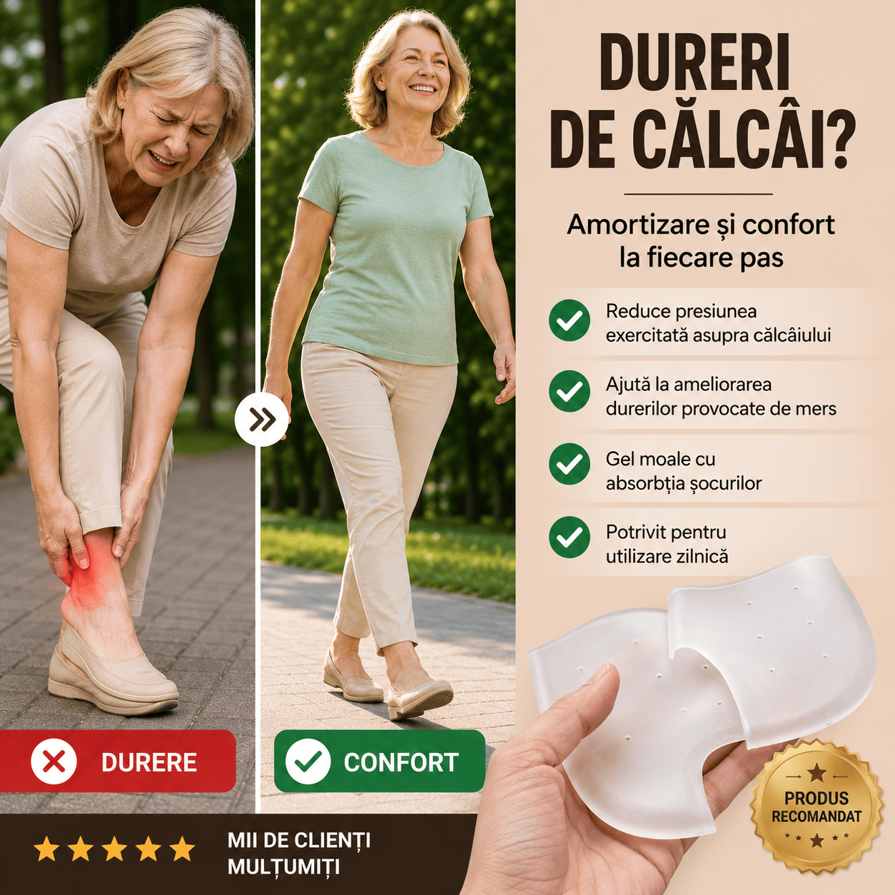 Talonete terapeutice pentru călcâie