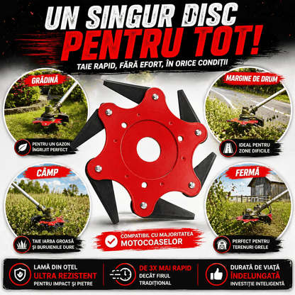 Disc Motocoasă 6 Lame din Oțel