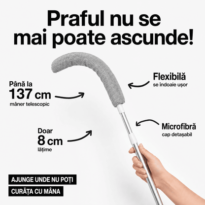 Perie Telescopică pentru Curățarea Spațiilor Greu Accesibile