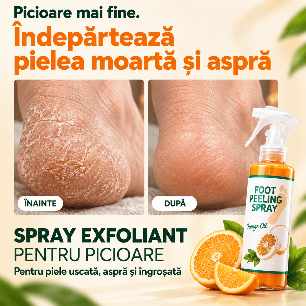 Spray Exfoliant pentru Picioare - 100 ml