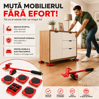 Kit pentru Ridicarea și Mutarea Mobilei Grele