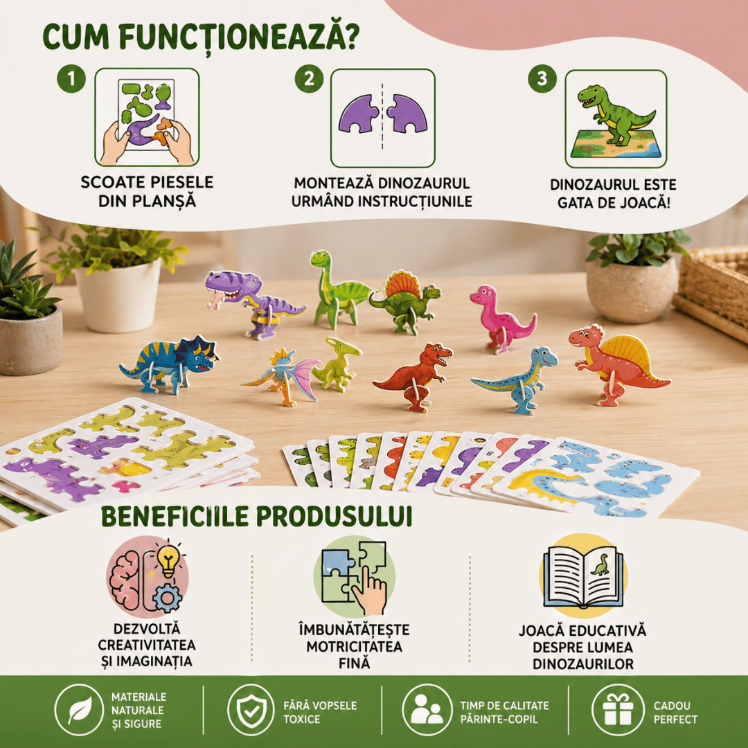 Set 25 Puzzle 3D Educativ pentru Copii