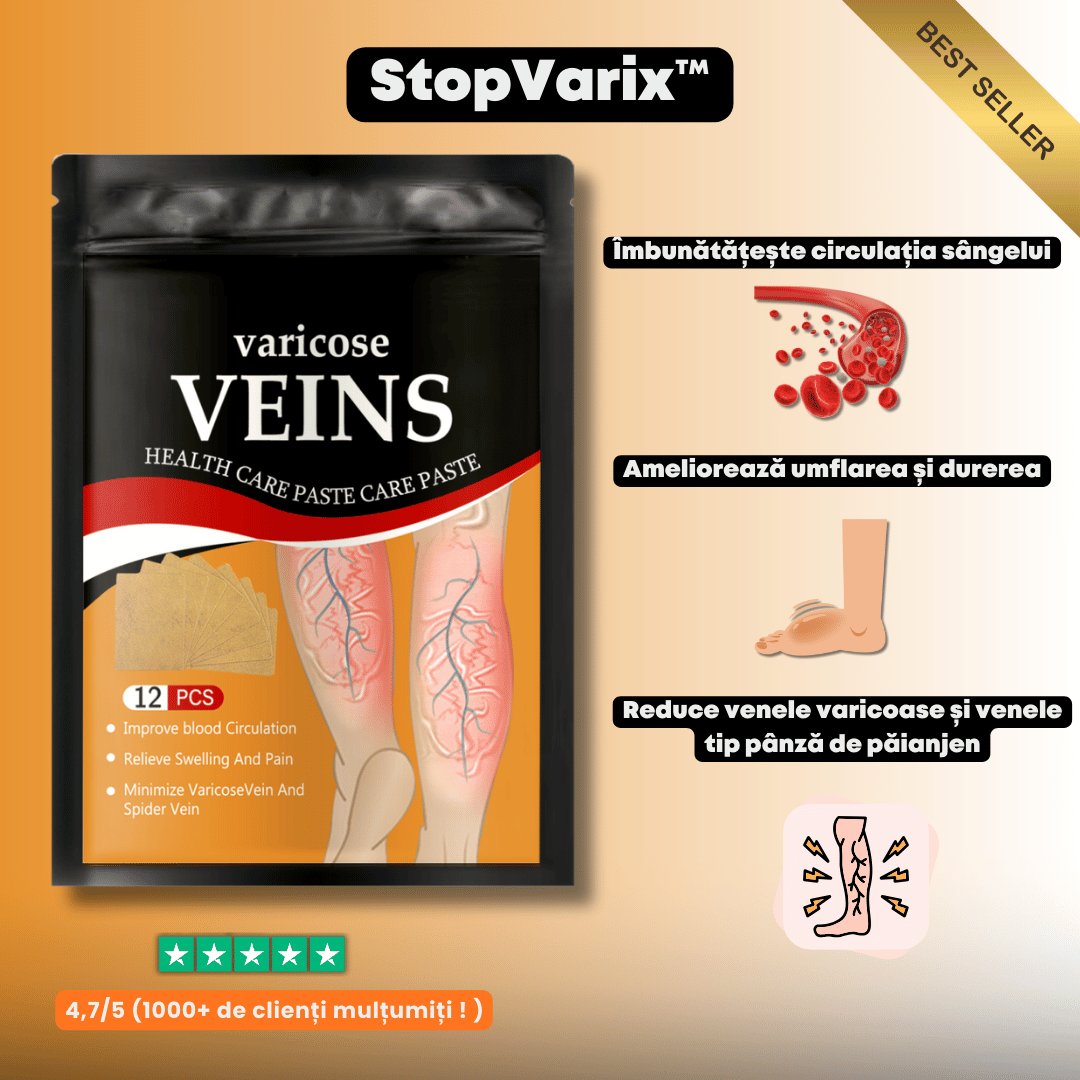 Plasturi naturali pentru varice și picioare obosite – StopVarix™