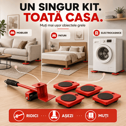 Kit pentru Ridicarea și Mutarea Mobilei Grele