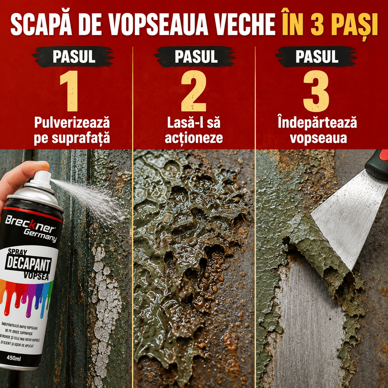 Spray Decapant pentru Îndepărtarea Rapidă a Vopselei – 450 ml