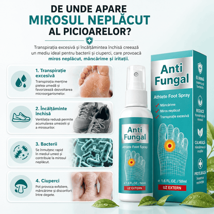 Spray pentru Mâncărimea, Mirosul și Disconfortul Picioarelor