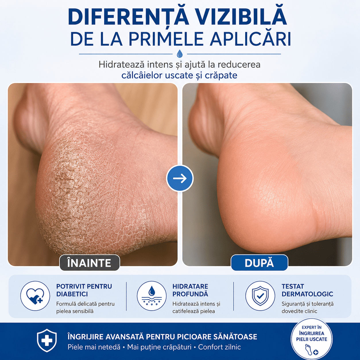 Cremă Reparatoare pentru Călcâie Crăpate