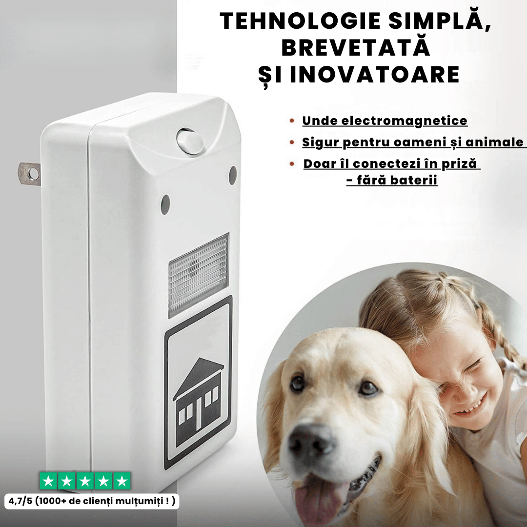 Dispozitiv cu ultrasunete anti-insecte și rozătoare