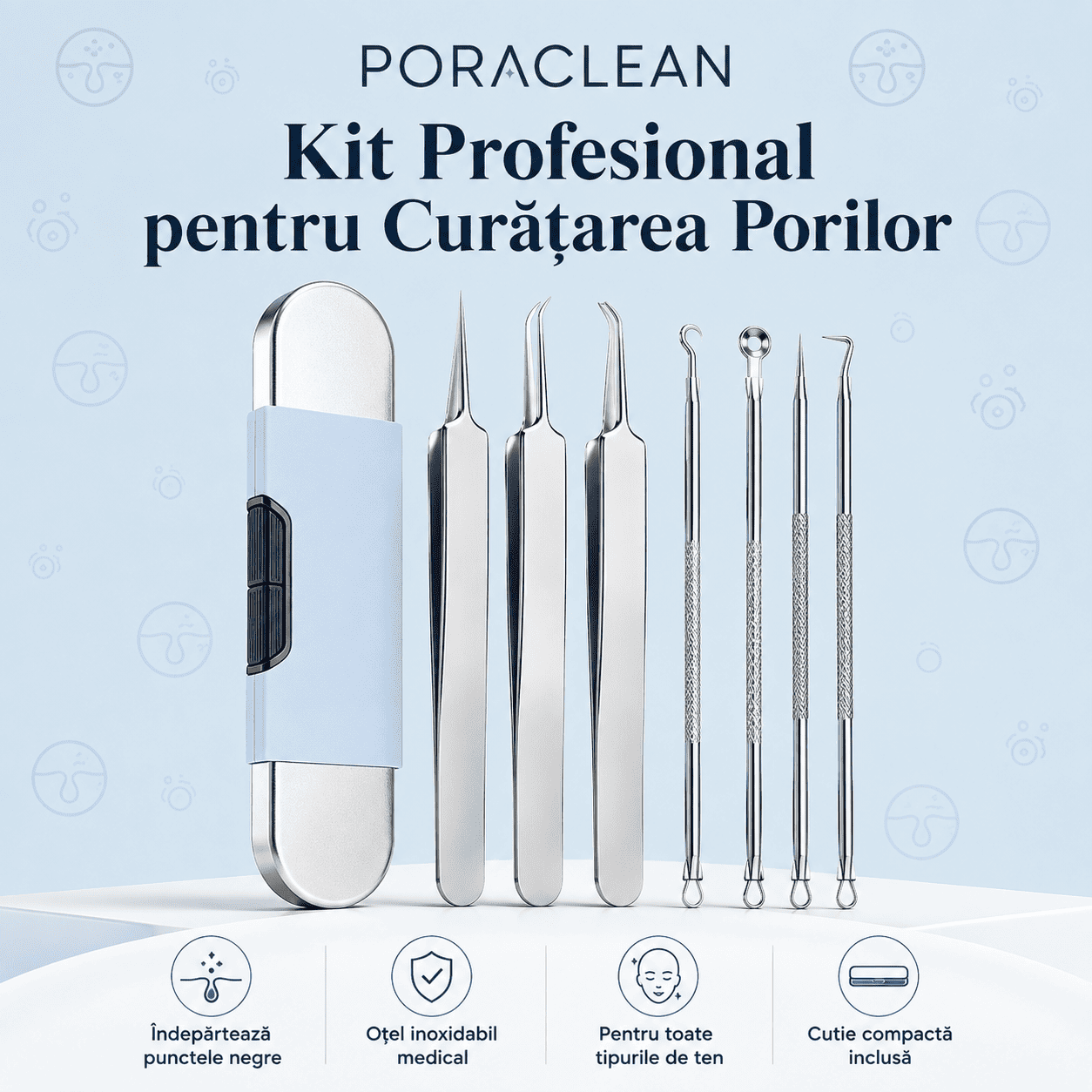 Kit Profesional 7 în 1 pentru Curățarea Porilor - PORACLEAN™
