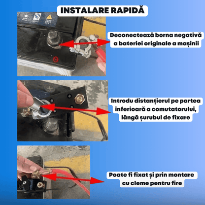 Comutator deconectare rapidă baterie 12V/24V - PowerCut™