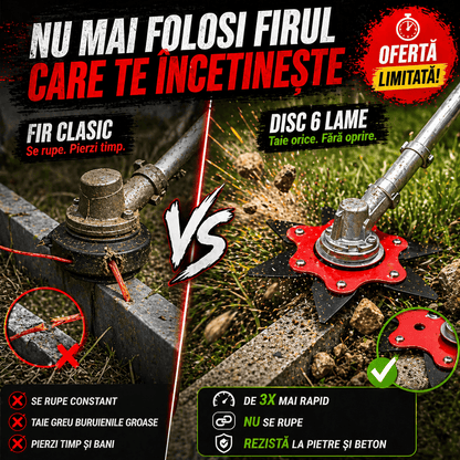 Disc Motocoasă 6 Lame din Oțel