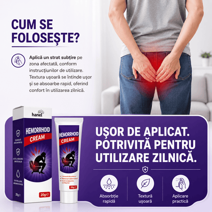 Cremă Calmantă pentru Hemoroizi cu Extracte Naturale