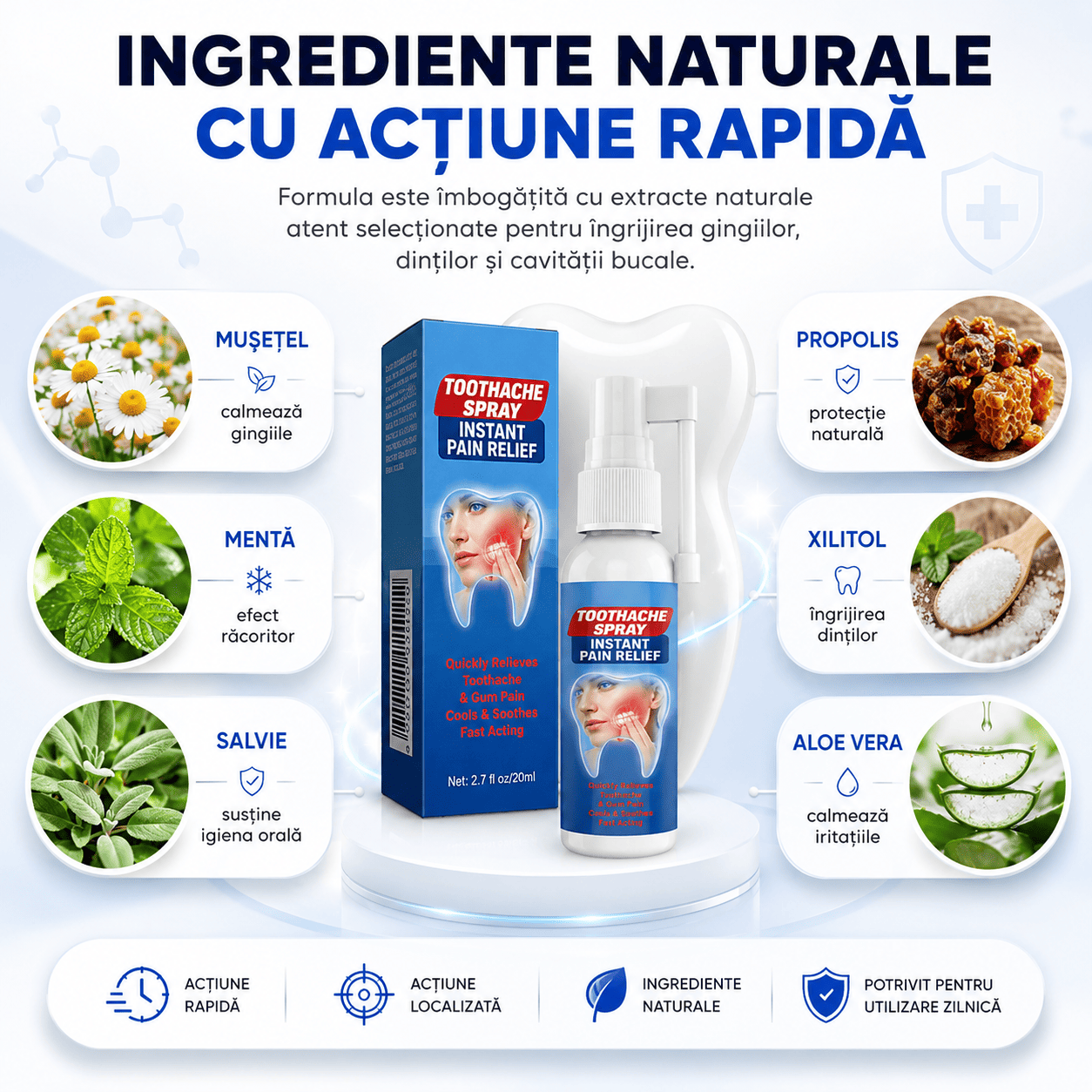 Spray Calmant pentru Dureri Dentare