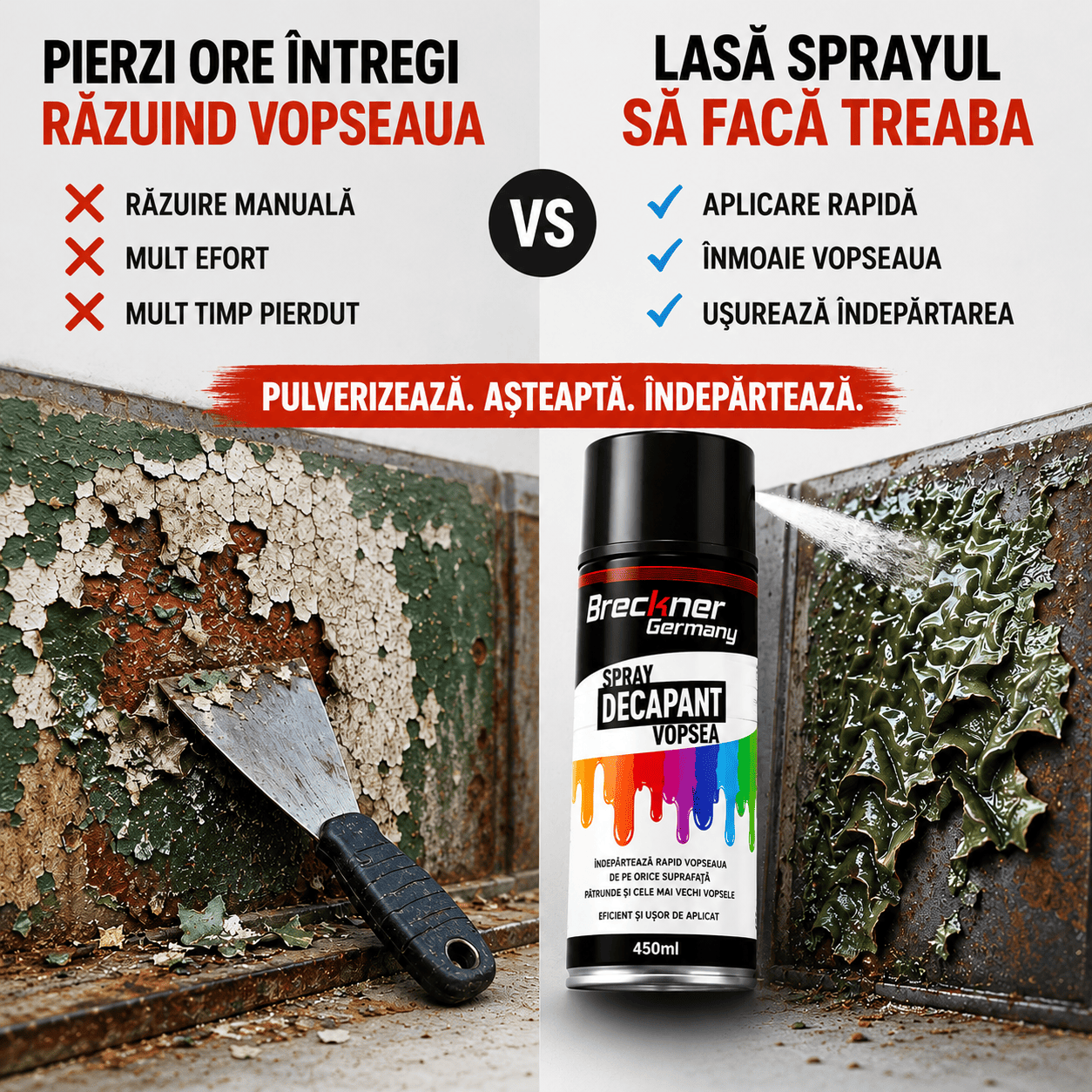 Spray Decapant pentru Îndepărtarea Rapidă a Vopselei – 450 ml