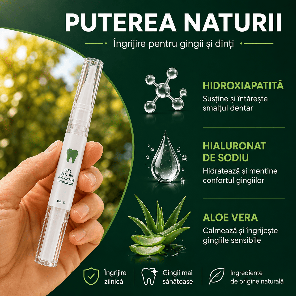 Gel pentru Îngrijirea și Revitalizarea Gingiilor