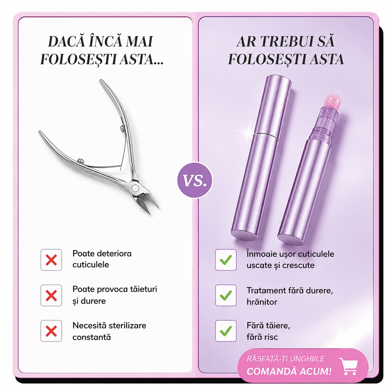 Stilou Ceramic 3 în 1 pentru Îngrijirea Cuticulelor