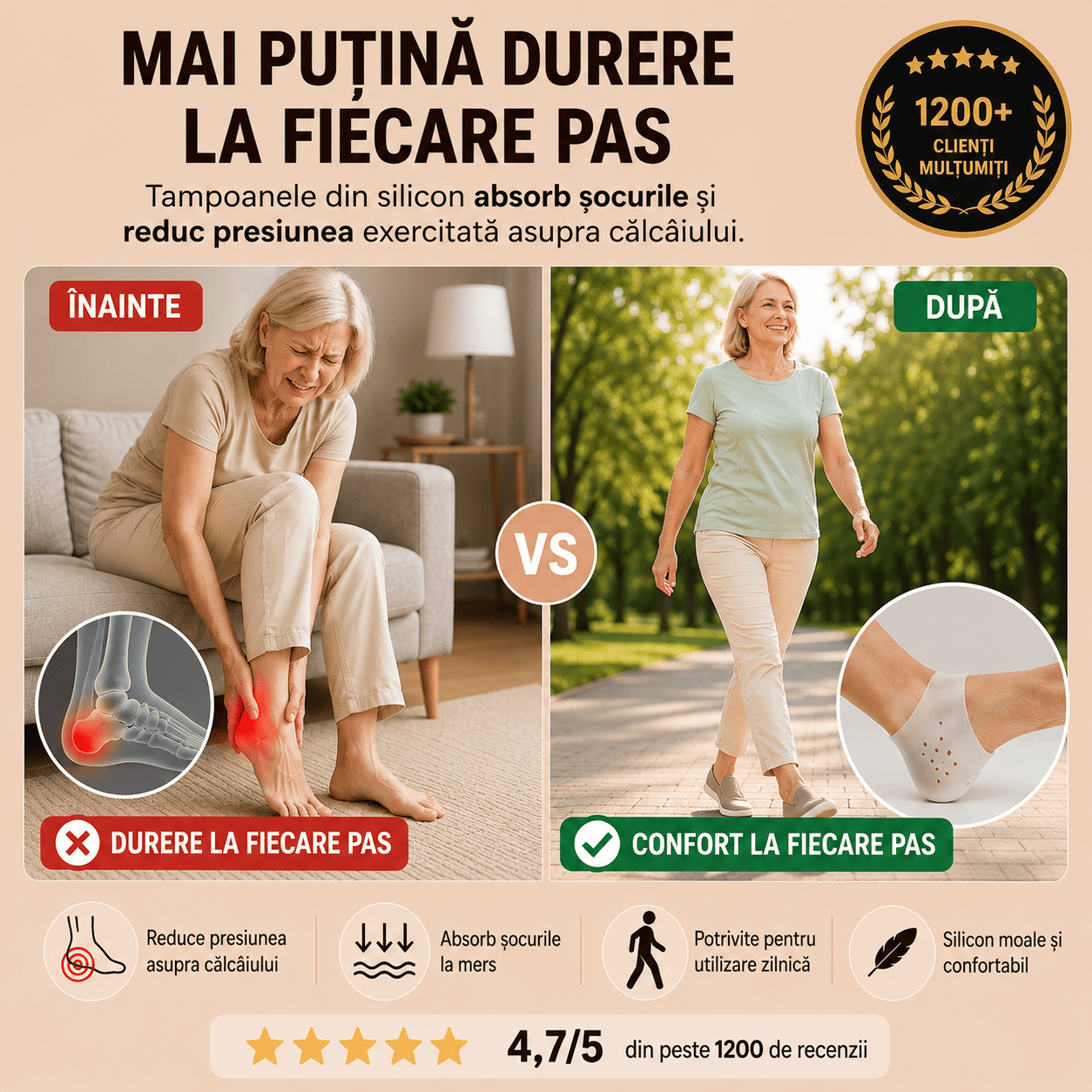 Talonete terapeutice pentru călcâie