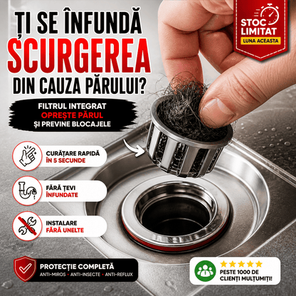 Clapetă anti-miros cu FILTRU