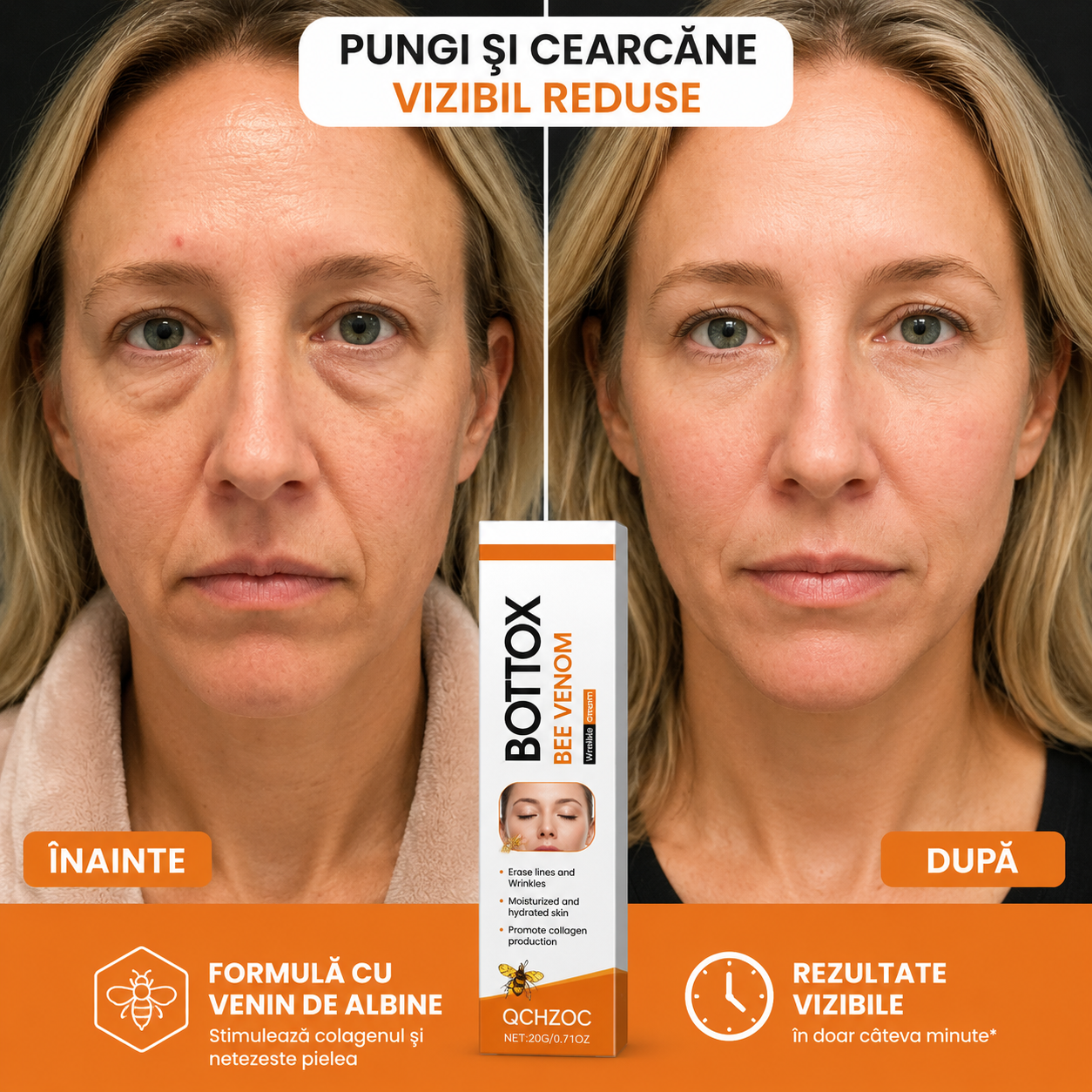 Cremă pentru Cearcăne și Riduri cu Efect Instant
