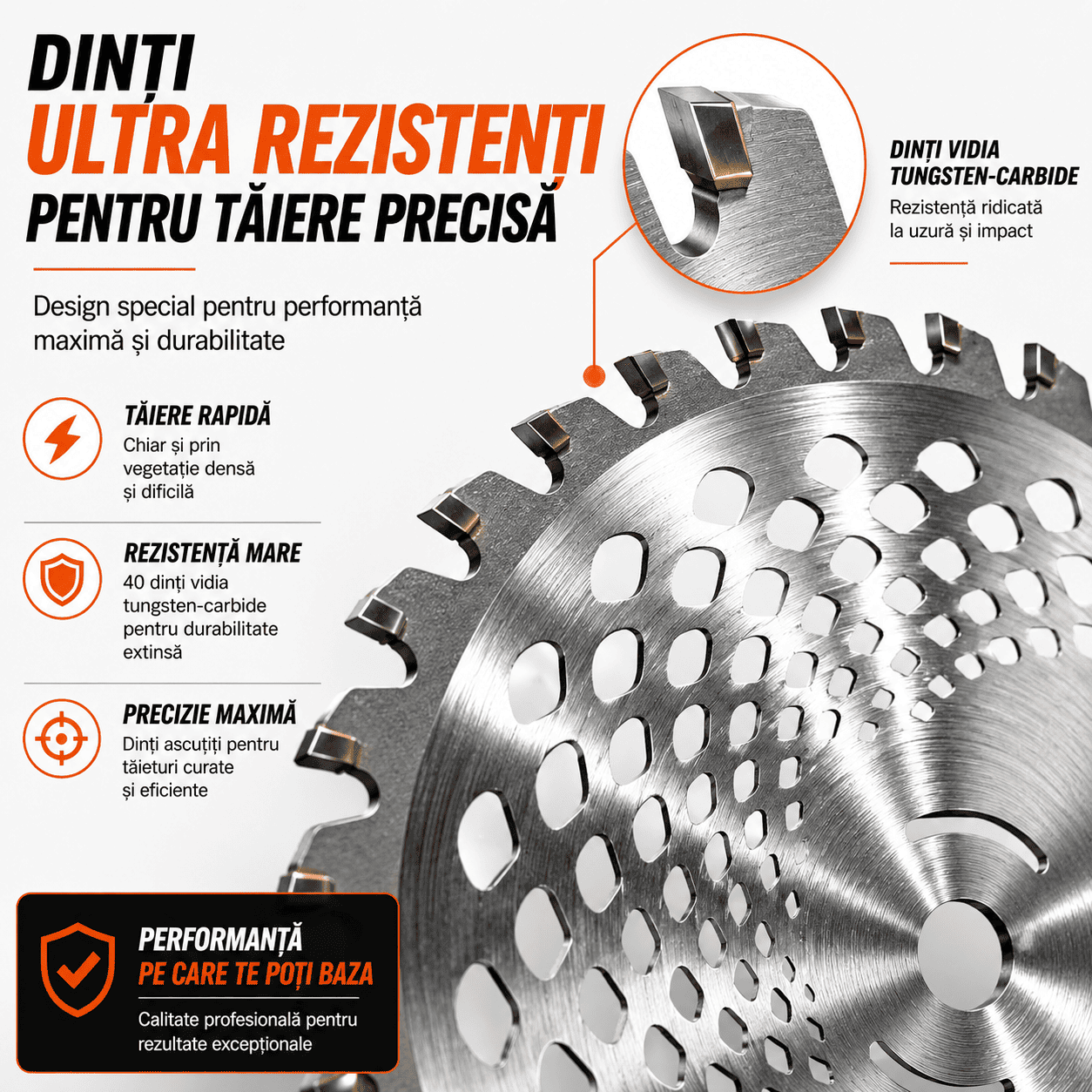 Disc Vidia 40 Dinți - 255 x 25.4 x 40T