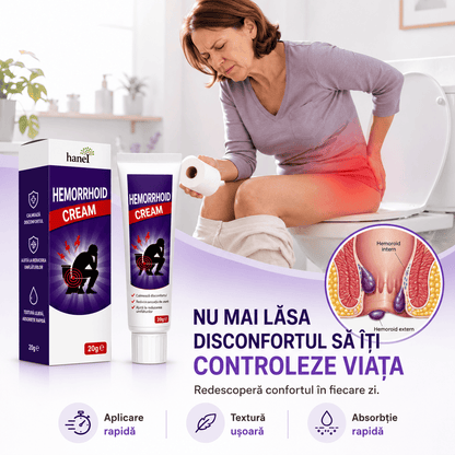 Cremă Calmantă pentru Hemoroizi cu Extracte Naturale