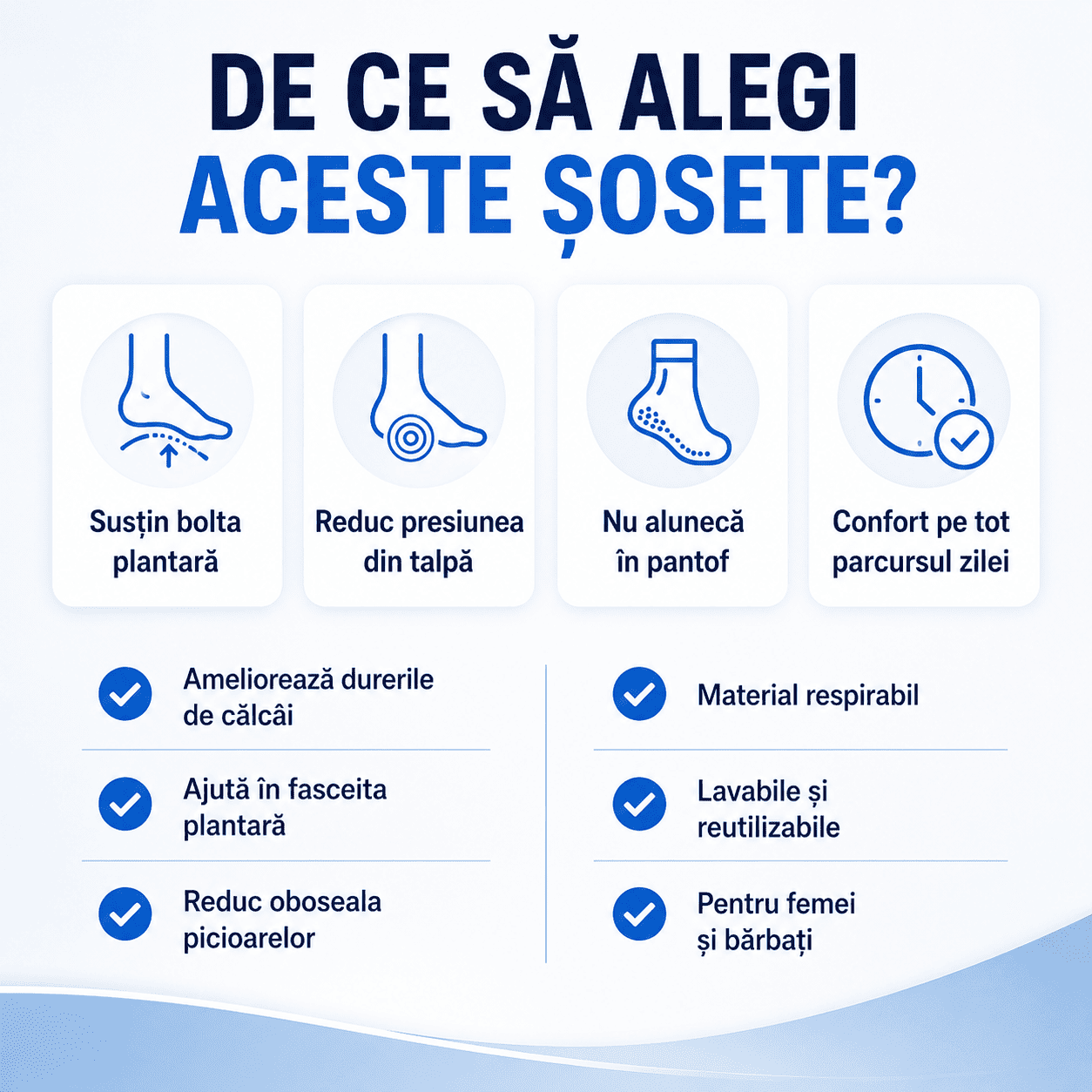 Șosete Ortopedice pentru Călcâi și Talpă - mărime universală