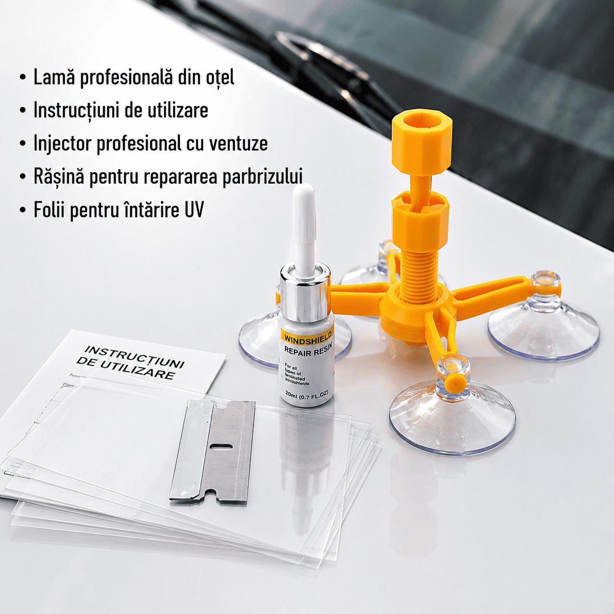 Kit Profesional pentru Repararea Parbrizului