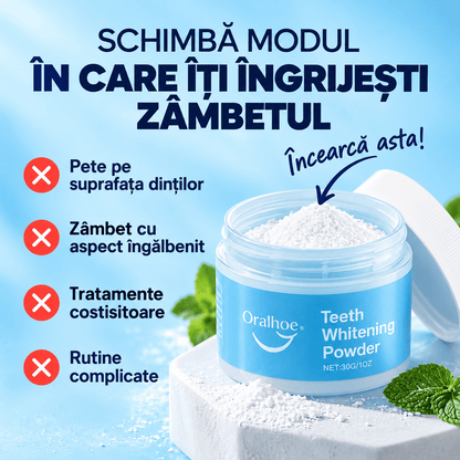 Pudră pentru Albirea și Curățarea Dinților