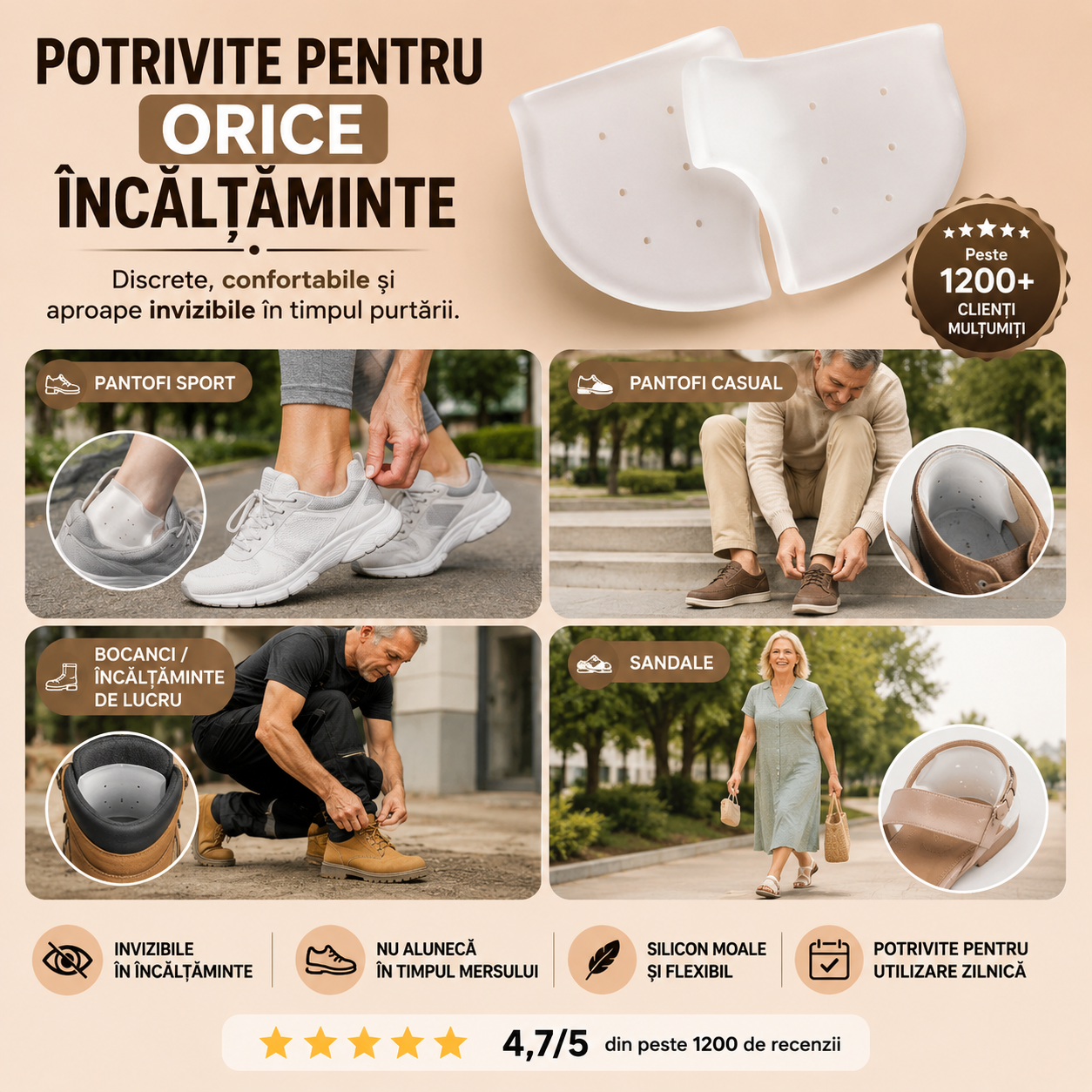 Talonete terapeutice pentru călcâie