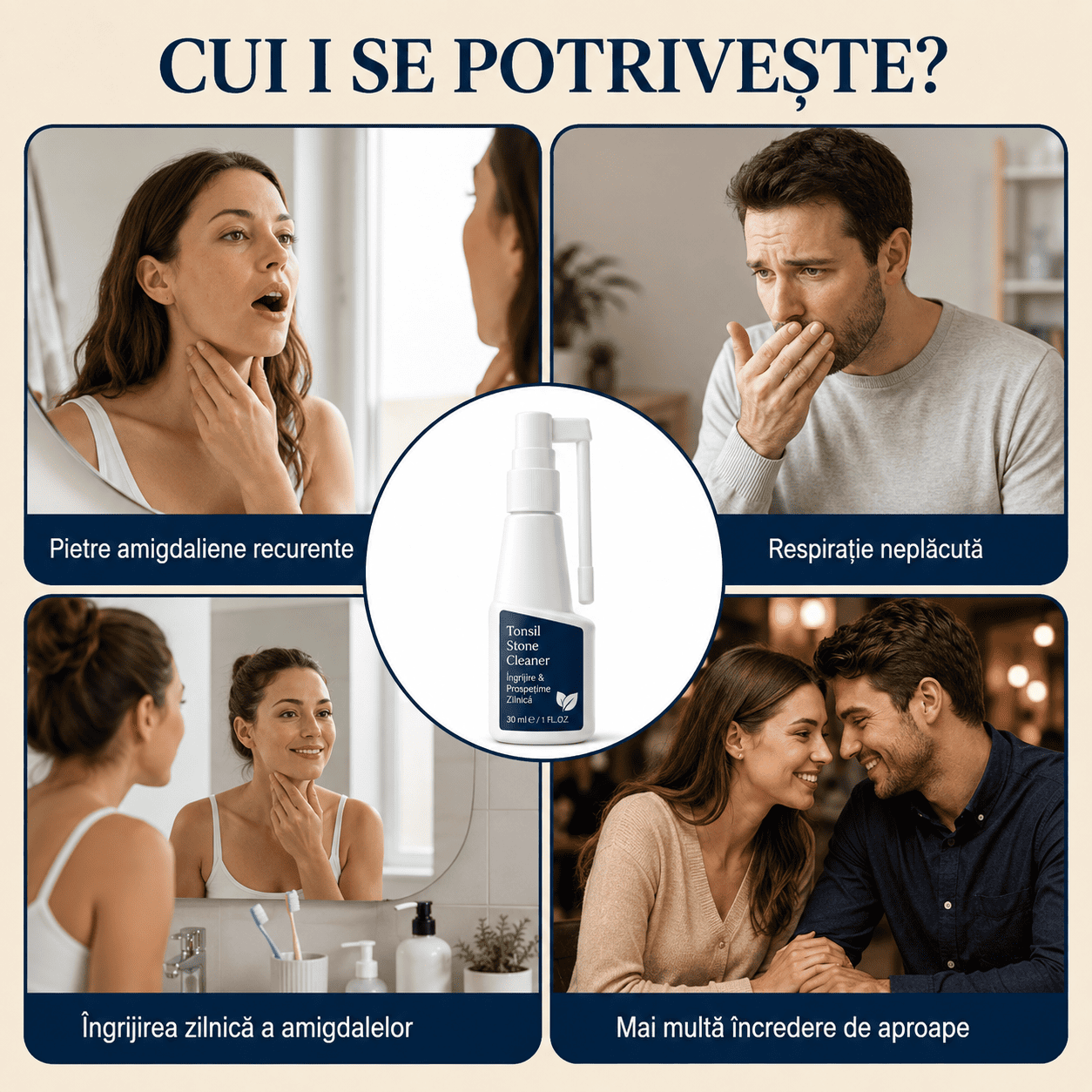 Spray pentru Îndepărtarea Pietrelor Amigdaliene