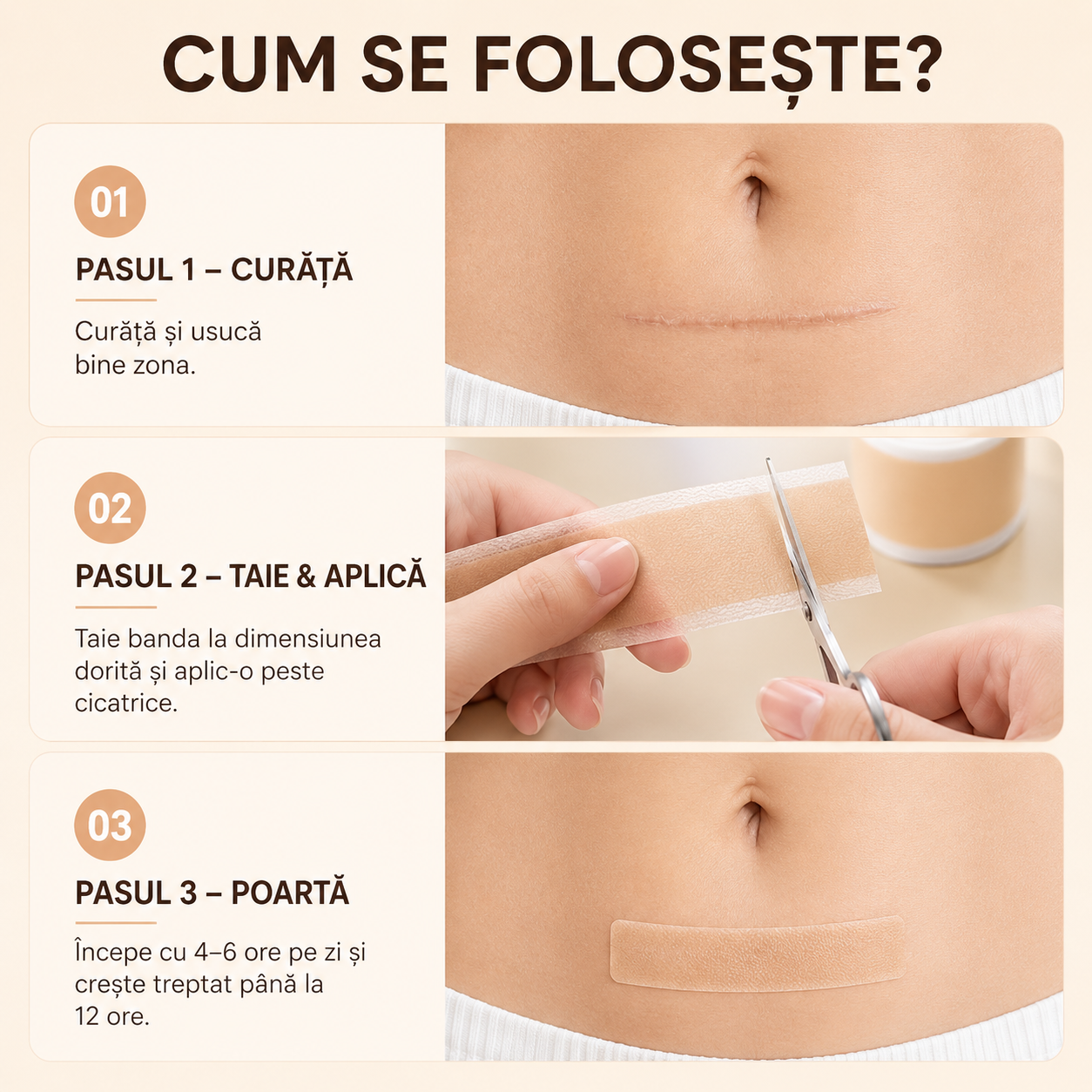 Bandă din silicon medical – 150 cm