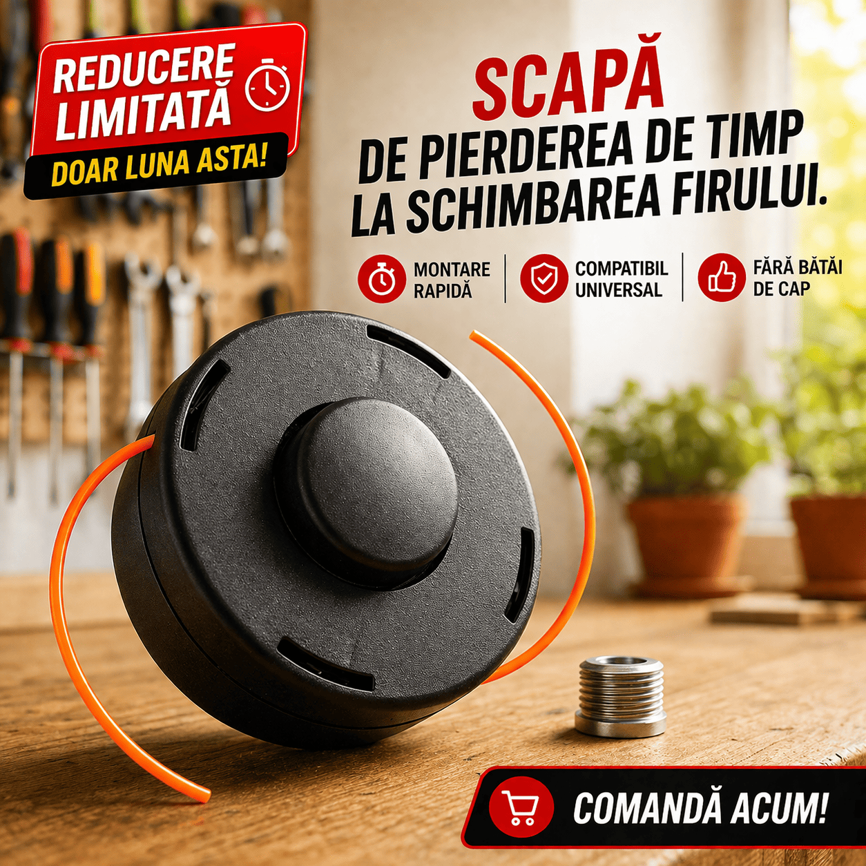 Tambur Rapid cu Fir pentru Motocoasă