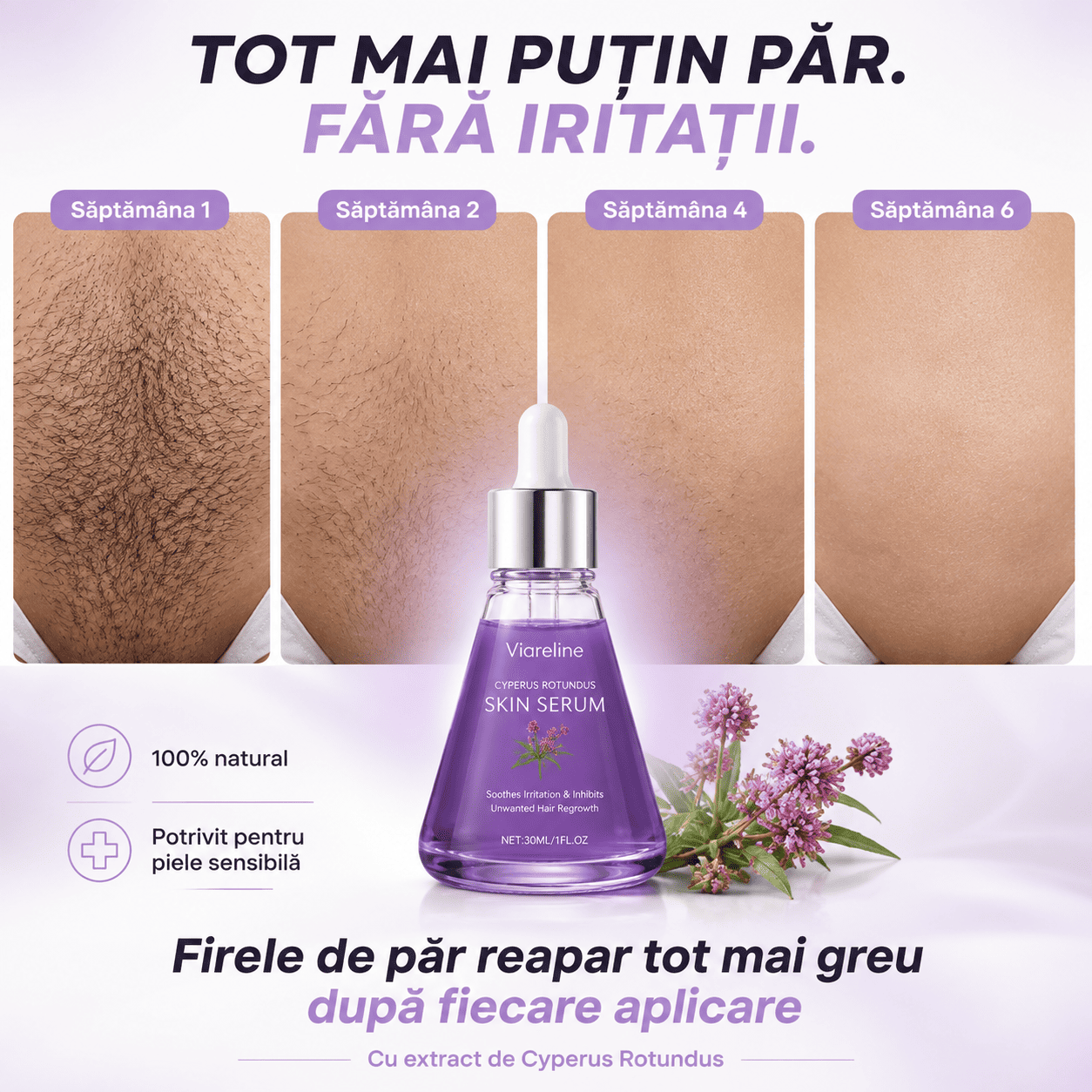 Ser Anticreștere a Firelor de Păr cu Cyperus Rotundus